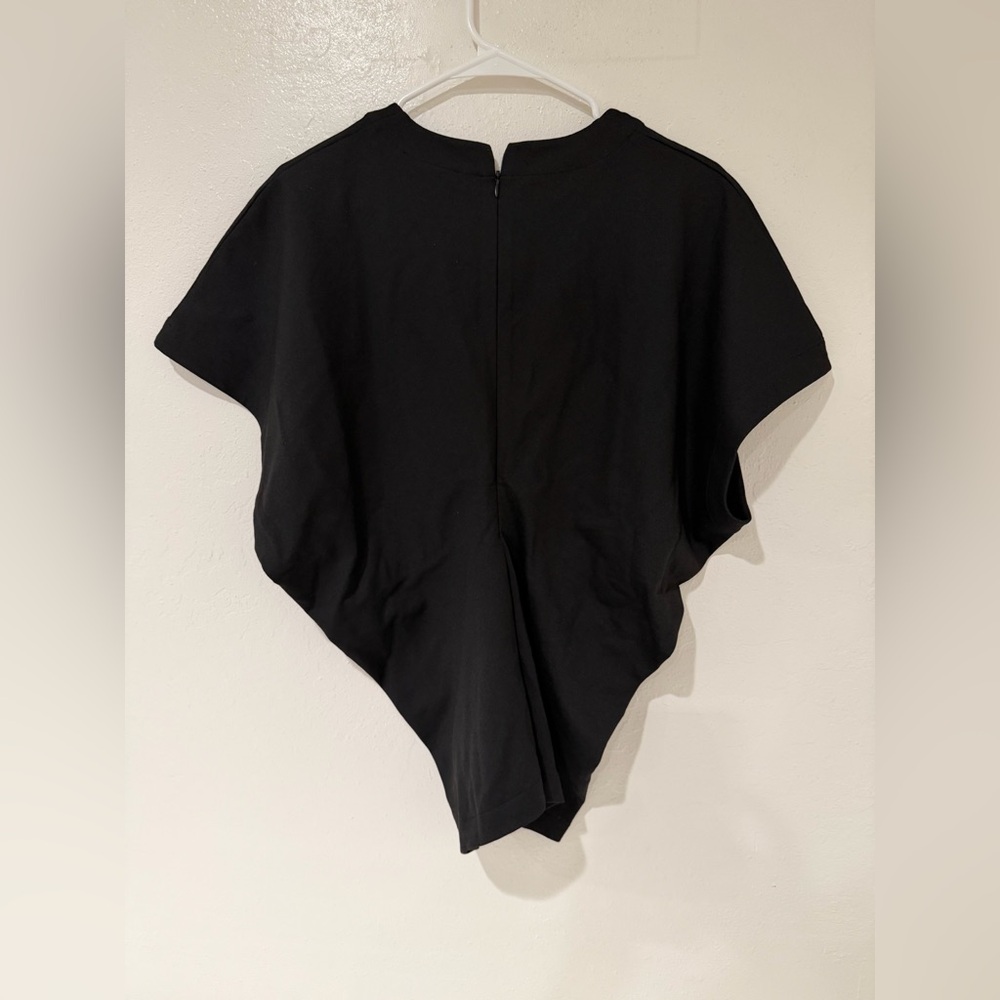COS Black Assymetric Hem Top Size M - Picture 3 of 6